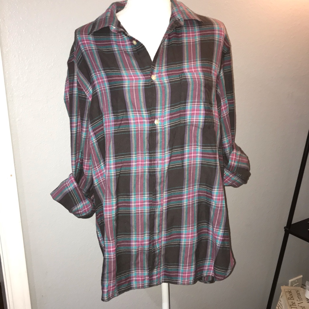 H&M Large Plaid Button Down